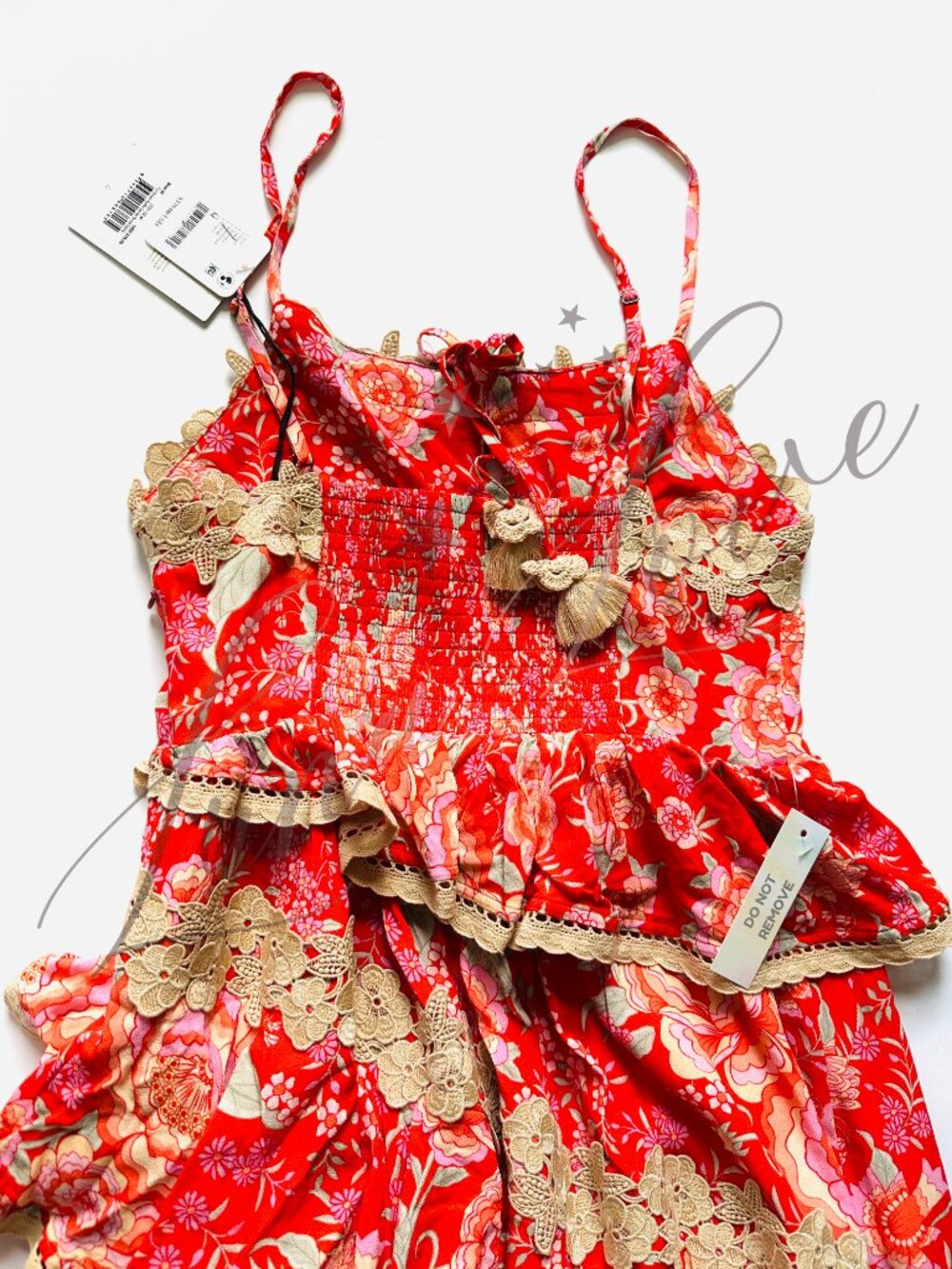 SPELL x Free People Full Bloom Ruffle Soirée Dress (size M) NWT - Picture 10 of 13